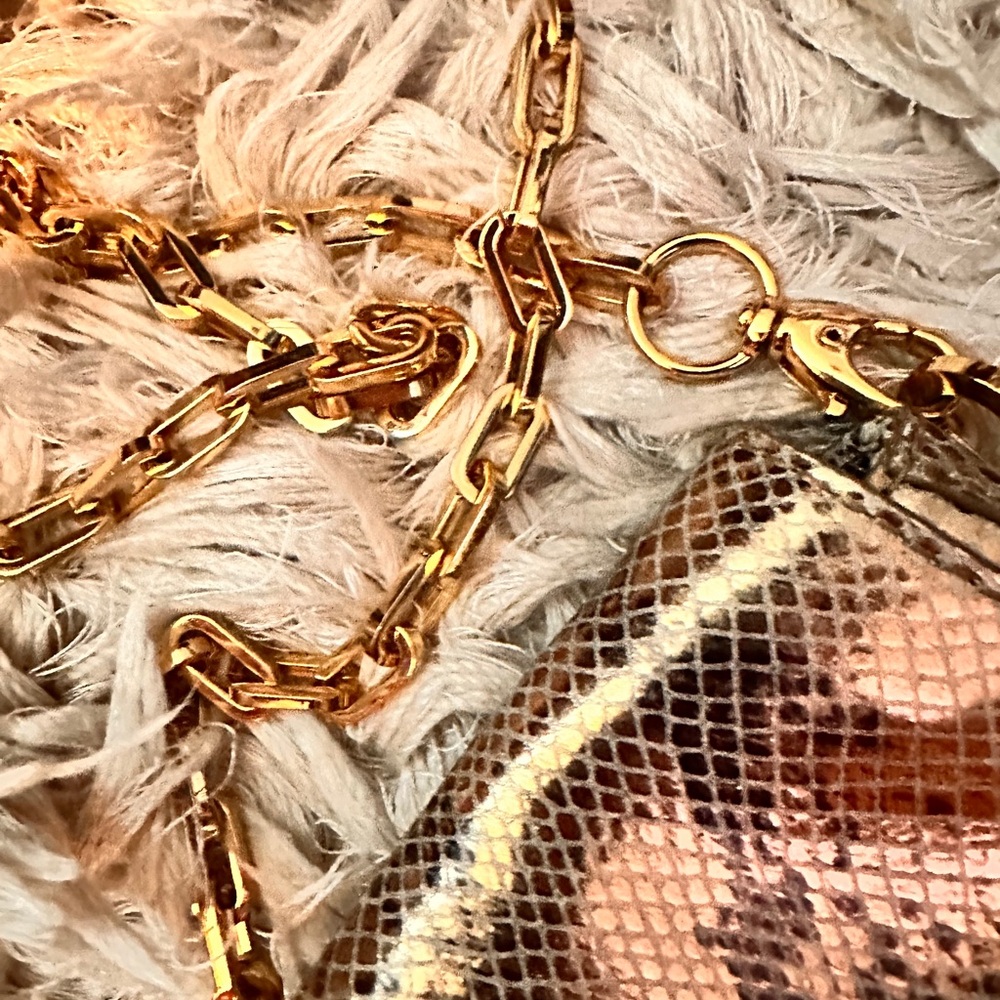 Tory Burch Metallic Snake Print Clutch - Picture 7 of 7